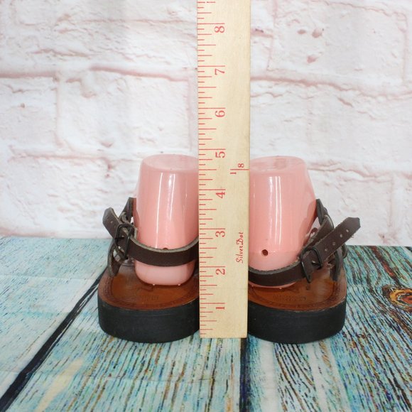 *Nimrod Unisex Brown Leather Casual Slingback Biblical Strappy Sandals Size __ - Picture 6 of 10